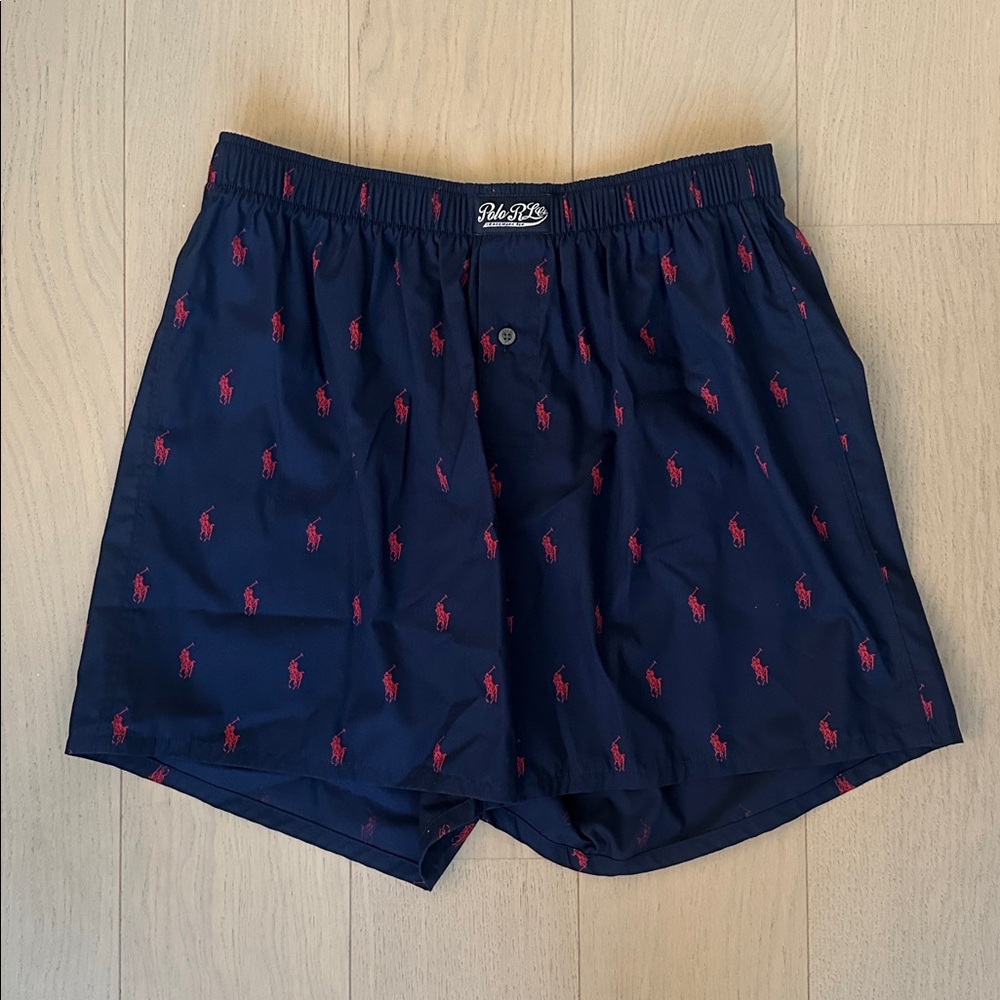 Polo by Ralph Lauren Navy and Red Boxers